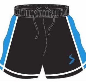 Black PE shorts with Strood Academy logo on left leg