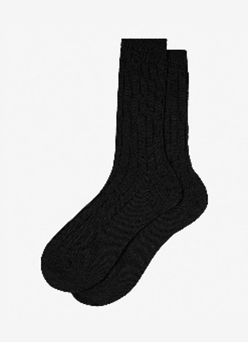 Suitable black socks that can be worn by male Strood Academy students.