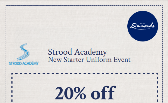 Strood Academy New Starter Uniform Event - 20% off