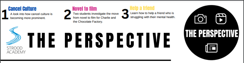The perspective, Strood Academy's newspaper issue 3 header